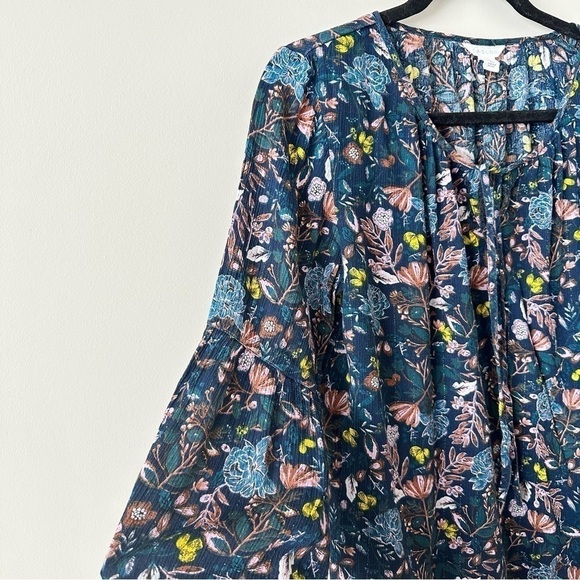 CASLON (Nordstrom) -Floral Boho Peasant Blouse (Size:XS) - Picture 6 of 8